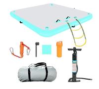 Plateforme flottante gonflable avec échelle en corde pour la natation et la relaxation