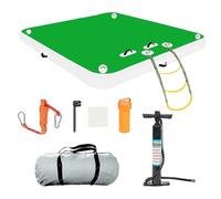 Plateforme flottante gonflable avec échelle en corde pour la natation et la relaxation