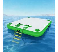 Plateforme flottante gonflable avec pompe à air et sac de rangement pour lac, étang, piscine, plage et océan