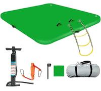 Plateforme flottante gonflable avec surface antidérapante et échelle amovible pour activités aquatiques