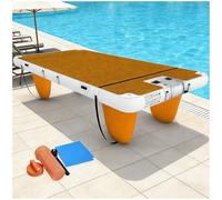 Plateforme flottante gonflable avec surface antidérapante pour piscine, lac, plage