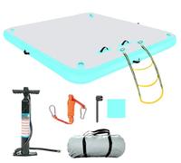 Plateforme flottante gonflable pour lacs et piscines, construction en PVC épais, idéal pour la détente et la pêche