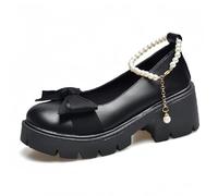 Plateforme Gothique des Femmes Mary Jane Chaussures Vintage Ronde Orteil pour Les Femmes Cheville Sangle Talon Gros Pompes Uniforme fête Danses Robe Chaussures