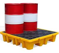 Plateforme modulaire de contrôle des déversements industriels pour entrepôts, usines et installations - palettes Robustes pour déversements d'hydrocarbures et de Produits Chimiques, concepti