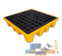 Plateforme modulaire de rétention des déversements - Bac de rétention pour fûts 72 x 72 x 16 cm pour le stockage sécurisé des liquides et la protection contre les déversements, bac de rétent