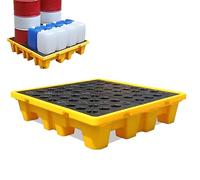 Plateforme modulaire de rétention des déversements pour entrepôts et usines, bac de rétention anti-fuite pour fûts et sous-sols, bac de rétention d'huile anti-déversement - Palette modulaire