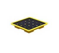 Plateforme Modulaire De Rétention Des Déversements Pour Fûts Industriels, Étanche, Pour La Sécurité En Laboratoire, 120 Cm X 60 Cm X 17 Cm, Solution Durable De Contrôle Des Déversements, 33 X 33 X 5,