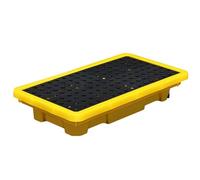 Plateforme modulaire de rétention des déversements pour palettes, entrepôts et usines ; bac de rétention modulaire en polyéthylène pour déversements d'huile ; plateforme étanche pour parcs i