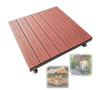 Plateforme Modulaire en Bois Composite, Terrasse Surélevée pour Patio | Dalles de Terrasse, Kit de Terrasse Flottante pour Balcon, Patio, Porche et Camping, Hauteur Réglable(Redwood,84x84x20cm)