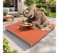 Plateforme Modulaire En Composite Bois, Pieds Réglables En Hauteur | Kit De Terrasse Flottante, Pour Terrasse, Jardin Et Cour, Facile À Installer(Orange,84cm/33in)