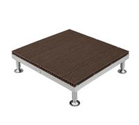 Plateforme Modulaire Surélevée, Dalles en Composite Bois-plastique | 84x84 cm Kit de Terrasse Flottante，structure Métallique, Capacité de 400 Kg, pour Jardins Piscine Camping(Purple,84x84x20cm)