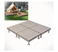 Plateforme Modulaire Terrasse Extérieure Étanche 4 Pièces | Système de Dallage Composite grain de bois, Patio Préfabriqué Facile à Installer(Gray,84cm(33in) x 4-Pack)