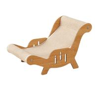 Plateforme multifonctionnelle en fibre naturelle pour animaux de compagnie, 53 x 32 cm, design compact avec fonction de grattage et de repos, compagnon pour phases de croissance, jeu solitaire et