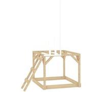 Plateforme pilotis avec balcon blanc pour maisonnette modulable en bois FSC®