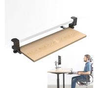Plateforme réglable sous le bureau pour clavier et souris avec support de bras ergonomique à pincer, accessoire d'ordinateur robuste pour la maison et le bureau