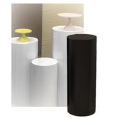 Plateforme ronde pour mannequin, Socle d'affichage rond, base de présentation décorative for événement, comptoirs ronds for studio photographie, plateforme for mariage(Black,30x90cm/11.8x35.4in)