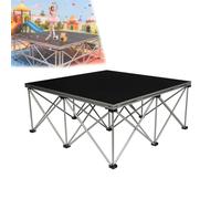 Plateforme ScèNe Portable Et Pliable Estrade Modulaire pour éVéNements Conception AntidéRapante Colonne Support En Alliage D'Aluminium,Convient aux Spectacles Bars 100x100x80cm