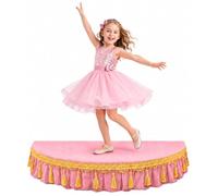 Plateforme scénique portable, scènes semi-circulaires pour les spectacles | Plateforme scénique pour enfants avec tablier, haute capacité de charge, pour accueillir des discours(Pink,39.4x19.7in)