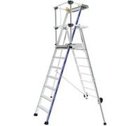 Tubesca-Comabi Plate-forme confort Sherpamatic fixe à 3 marches garde-corps à lisses rigide