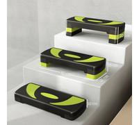 Plateforme Step Aerobic HOMCOM Hauteur Variable 10/15/20cm Charge Max 150kg Vert pour Entraînement à Domicile et Extérieur