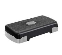 Plateforme Step RéGlable Pédale d'exercice de gymnastique réglable, Cardio, antidérapante, Stable, charge 200KG, équipement Fitness Portable Step AéRobic Ajustable(Black Grey)