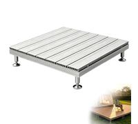 Plateforme Surélevée de 84x84 cm, Dalles Modulaires D'extérieur Réglables | Dalles de Terrasse Résistant aux Intempéries, Socles en Métal, pour Villas Cours Fermes(Gray,84x84x15cm(33x33x6in))