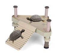 HEEPDD Plateforme Tortue, Abri pour Tortue Plateforme Tortue Flottante Plate Reptiles Bloc De Débarquement De Tortues-Grenouilles avec Réservoir De Terrarium