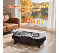 Plateforme vibrante 180 vitesses - 5 modes auto + manuel Bluetooth 2 élastiques - perte de poids remise en forme -150kg