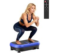 Plateforme Vibrante 200W 120 Niveaux Télécommande Portée 120 kg - Plaque Vibrante Fitness pour Perte de Poids Bleu