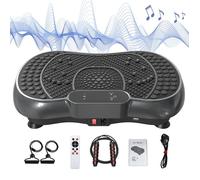 Plateforme Vibrante - 99 niveaux de vibration - 15 programmes d'exercices - Ecran LED - Haut-parleurs - avec télécommande - 4 modes