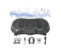 Plateforme vibrante BIGZZIA, Avec cordon de serrage, et télécommande, support Bluetooth, avec une corde à sauter en métal gratuite noir