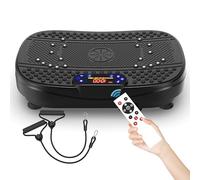 Plateforme vibrante avec magnétothérapie & Bluetooth, 120 vitesses, entraînement de tout le corps, plaques vibrantes avec télécommande et bandes de résistance, pour la perte de poids, le développement