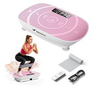 Plateforme Vibrante avec Télécommande - MERACH - 11 niveaux - Bluetooth Intégré - 200 kg Max - Rose