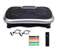 Plateforme Vibrante Certifiée CE Plateforme Oscillante, 99 Niveaux d’Intensité et 5 Programmes, Plaque Vibrante Maison Antidérapante avec Haut Parleur Bluetooth & Télécommande