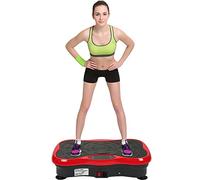 Plateforme Vibrante et Oscillante avec Hauts Parleurs Bluetooth / USB /Suppression du contrôle pour Perdre du Poids, tonifier Le Corps et Faire Trembler Tout Le Corps (Noir - Rouge, 53x32,5x12cm)