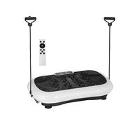 Plateforme Vibrante Fitness, 99 Niveaux de Vibration, 200W, Blanc