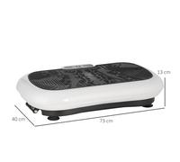 Plateforme vibrante HOMCOM à 99 niveaux, 2 bandes de fitness