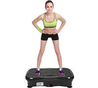 Plateforme Vibrante Minceur Papillon 200W, Bluetooth & USB, Écran LCD, Télécommande, Charge 120kg, Appareil de Fitness pour Perte de Poids (Prise UE)，noir