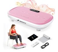 Plateforme Vibrante Nova MERACH - Amplitude 13 mm - 10 vitesses/1 programme - LED/Haut-parleur/Bluetooth/télécommande - 200kg - Rose