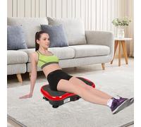 Plateforme vibrante oscillante,Appareil Shaper avec télécommande et Bande élastique,Entraînement Sport Fitness,99 Niveaux de Vitesse-Noir et Rouge