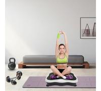 Plateforme vibrante oscillante,Appareil Shaper avec télécommande et Bande élastique,Entraînement Sport Fitness,99 Niveaux de Vitesse-Noir et Blanc