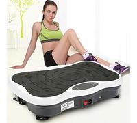 Plateforme Vibrante Oscillante, Plaque Vibrante Puissante Sport Maison 5 Modes 99 Niveaux d’Intensité, Haut-Parleur Bluetooth Intégré, Télécommande, Écran LED, Machine pour la Maison,Noir et Blanc