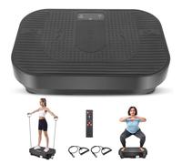 Plateforme Vibrante Perte de Poids, 120 Vitesses réglables,capacité de 330lbs Plaque Vibrante pour Drainage lymphatique, Haut-Parleur Bluetooth, Plaque Vibrante Fitness Machine pour la Maison