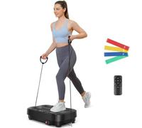 Plateforme Vibrante Perte de Poids Dripex 99 Niveaux d’Intensité Compact | avec Télécommande avec Bandes de Résistance 5 Programmes, Silencieux, Facile à Ranger et Utilisable