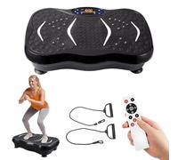 Plateforme Vibrante Perte de Poids, Plaque Vibrante Fitness avec 5 Modes et 99 Vitesses Réglables, Panneau Tactile Intelligent, Fonction Bluetooth et Télécommande, 2 Bandes de Résistance Offertes