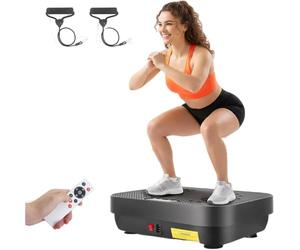 Plateforme vibrante pour le sport à la maison - Planche mobile électrique avec télécommande - Planche de fitness minceur - Appareil de vibration de sport - Plaque vibrante pour pieds, jambes, hanches