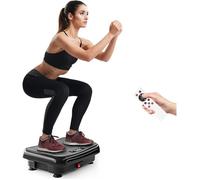 plateforme vibrante TISSCARE fitness 99 Niveaux d'Intensité-Bandes Résistances-Télécommande-noir
