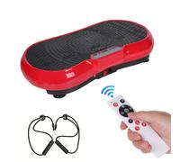 Plateforme vibrante ultra-silencieuse avec télécommande, entraînement complet du corps, renforcement du corps, soulagement, rééducation, réglage de la vitesse Rouge