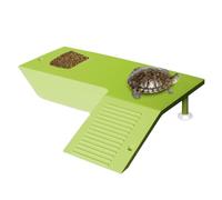 Plateformes pour tortues - Terrasse pour reptiles avec scène d'escalade stable | Rampe sécurisée à ventouse pour grenouilles | Plat de nourriture pour reptiles pour décoration d'habitat d'aquarium
