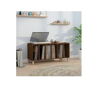 Armoire à Disques Buffet Rangement Salon Chêne Marron Bois d'Ingénierie vidaXL
